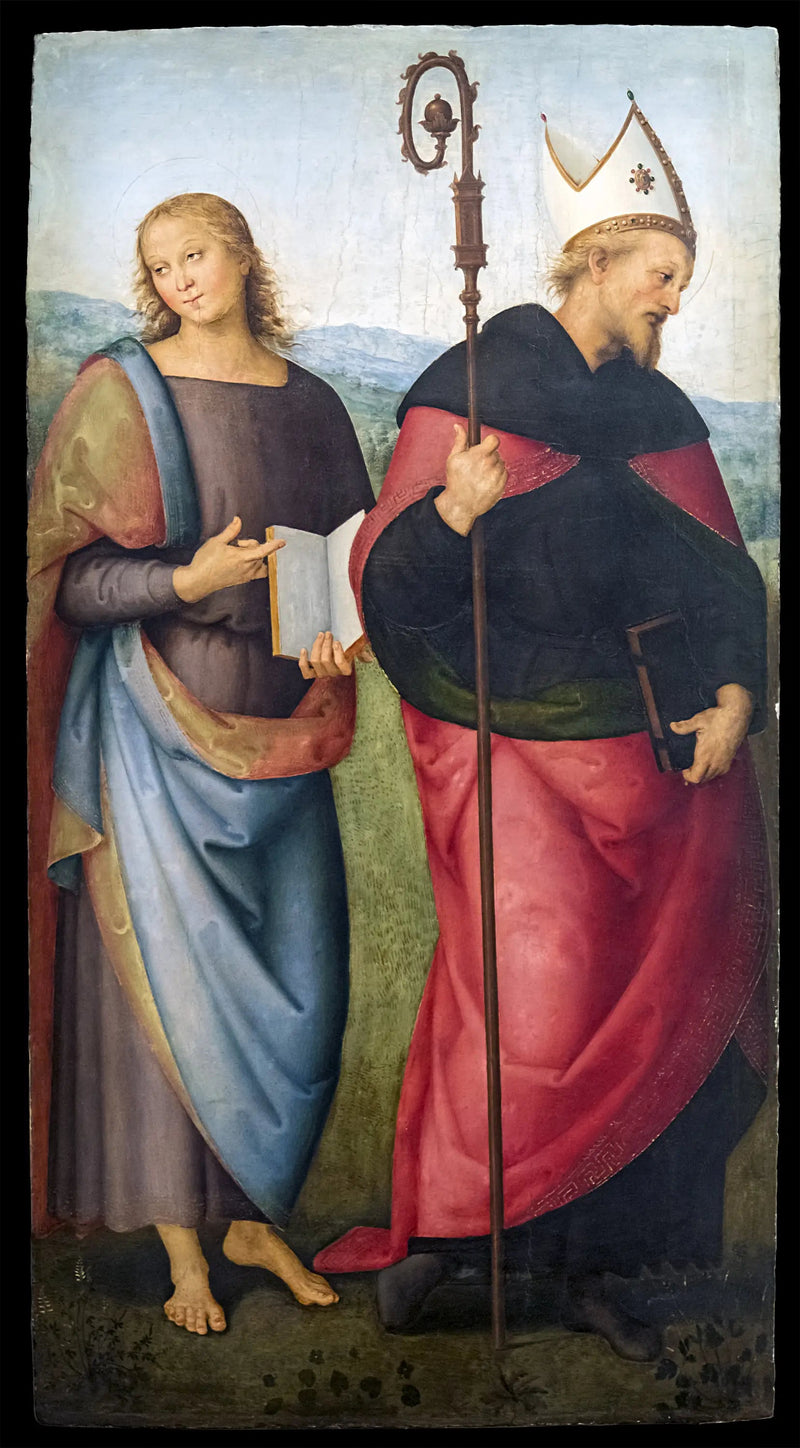 San Juan Evangelista y San Agustín - Pietro Perugino
