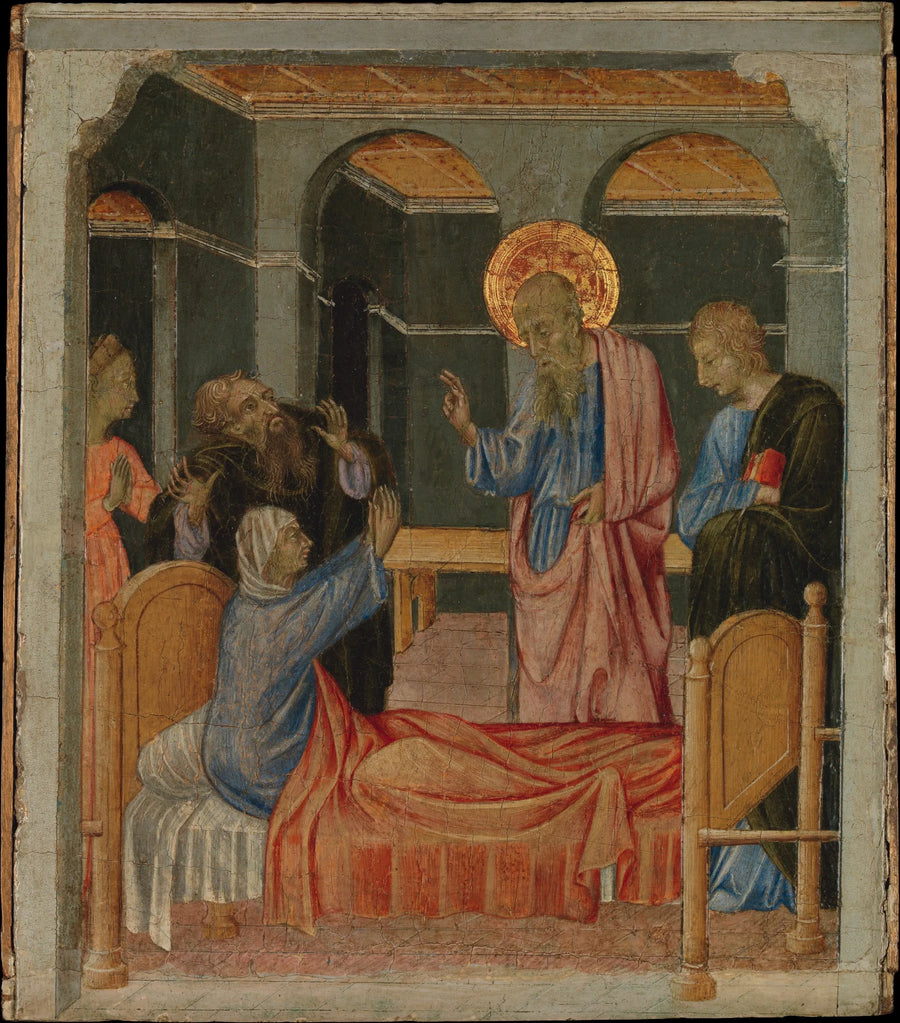 San Juan Evangelista levanta a Drusiana - Giovanni di Paolo