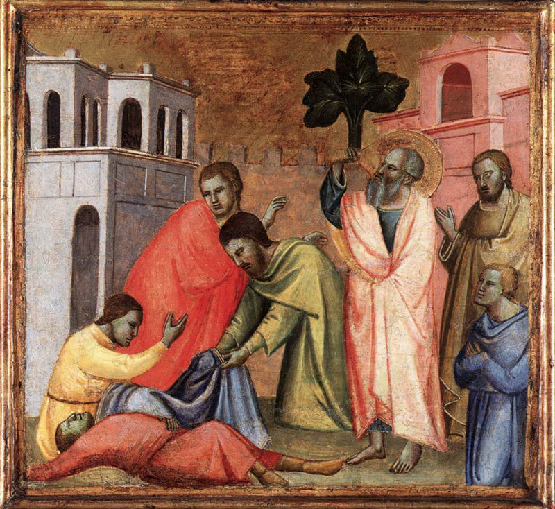 San Juan Evangelista bebiendo de la copa envenenada - Taddeo Gaddi