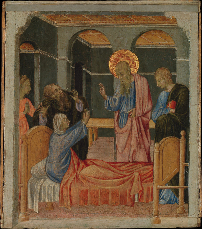 San Juan Evangelista levanta a Drusiana - Giovanni di Paolo