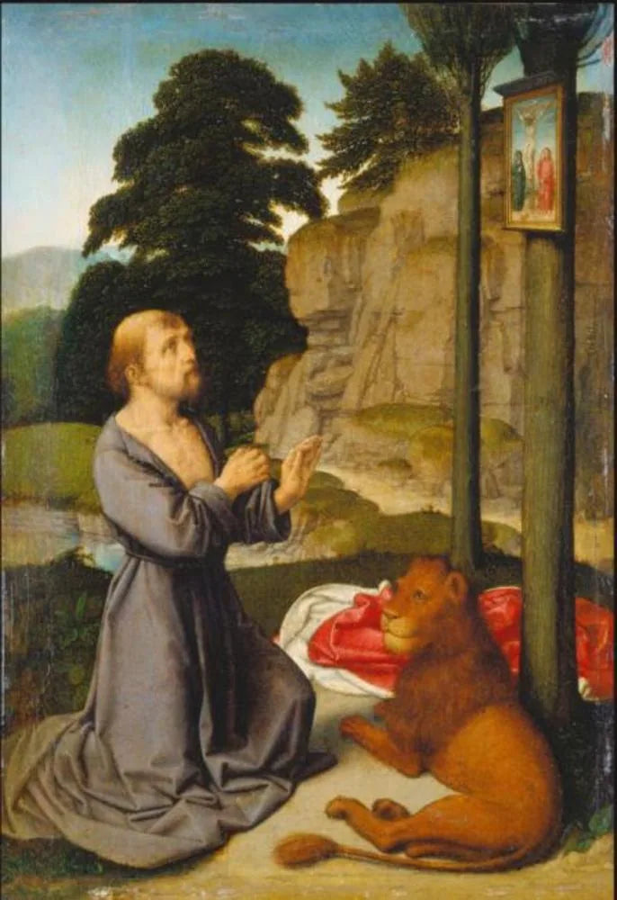 San Jerónimo en el desierto - Gérard David