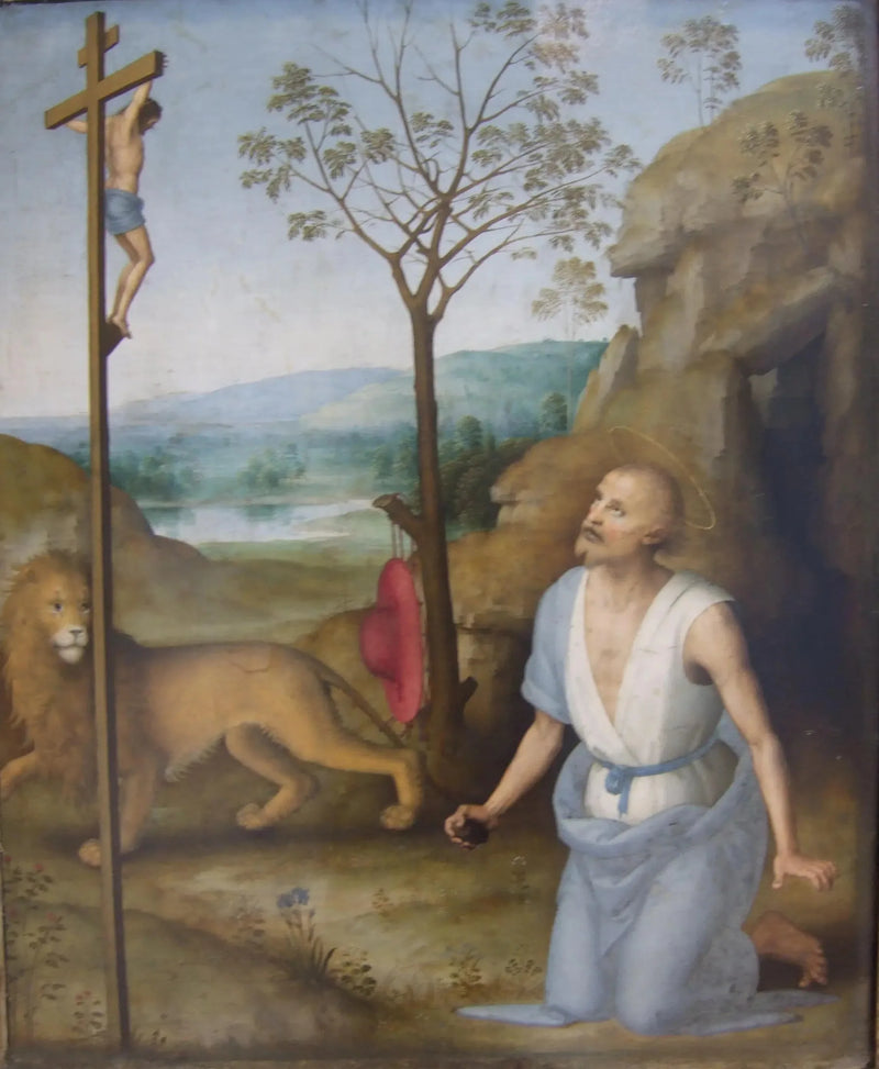 San Jerónimo en el desierto - Pietro Perugino