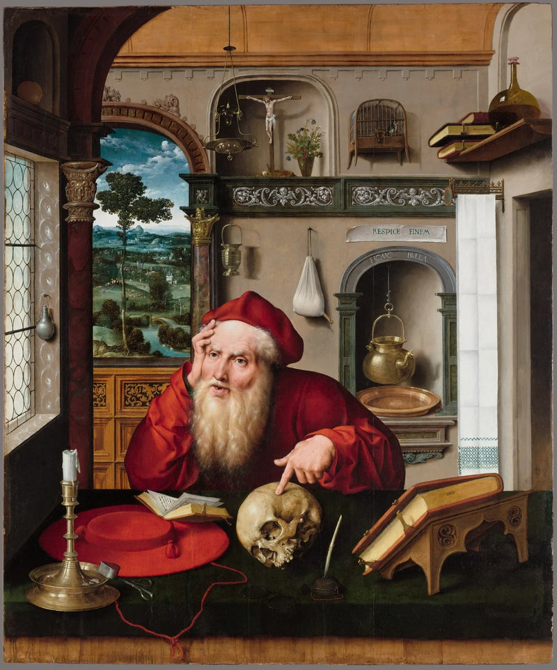 San Jerónimo en su estudio - Joos van Cleve