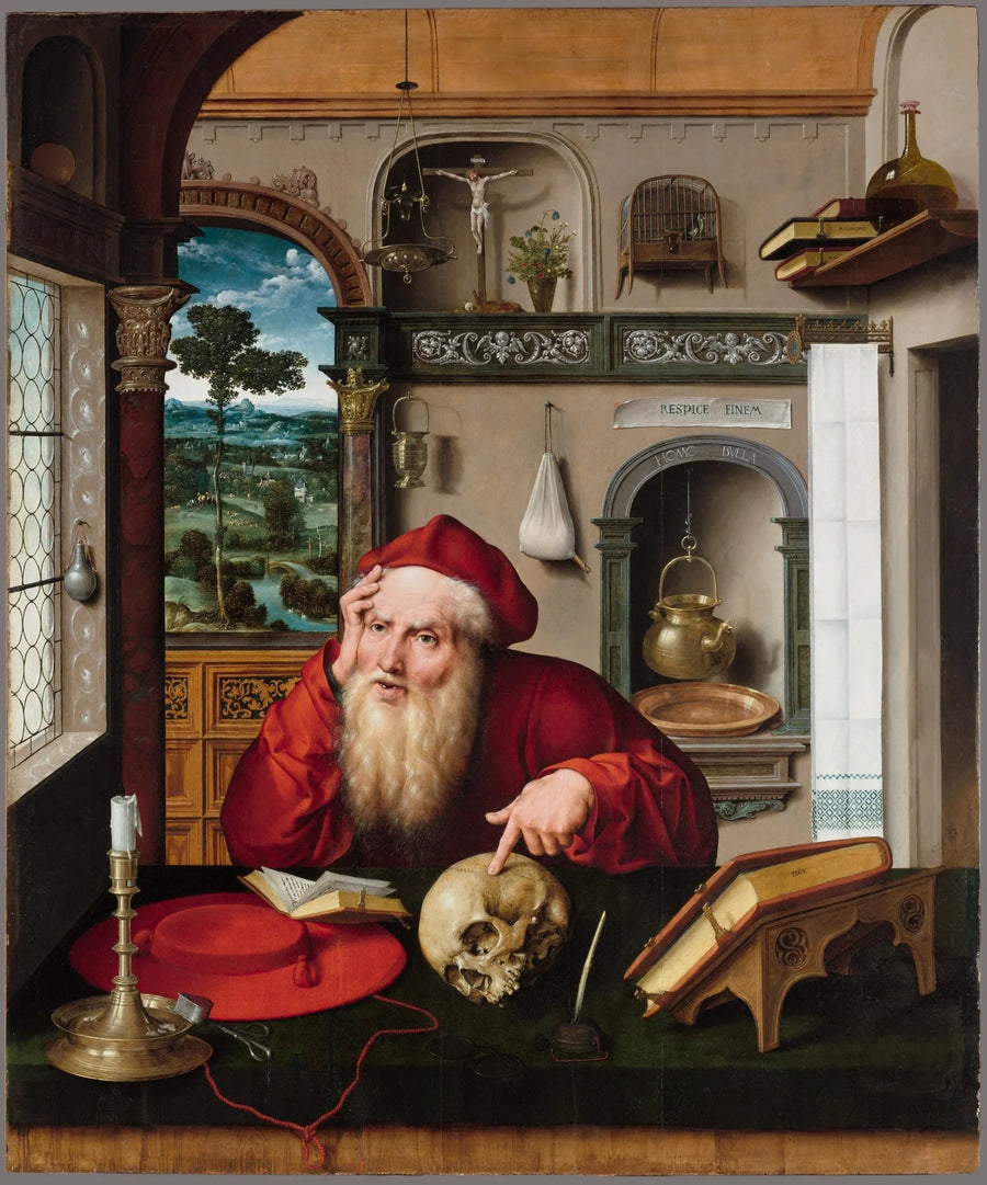 San Jerónimo en su estudio - Joos van Cleve