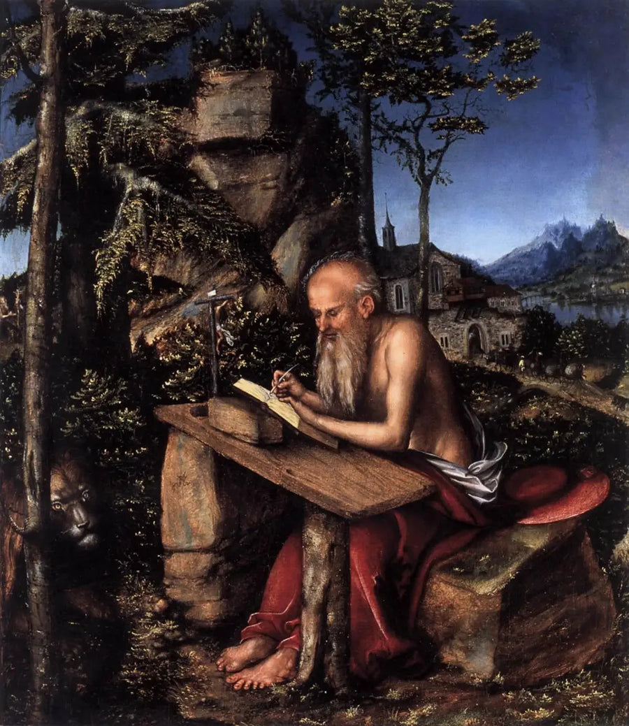 San Jerónimo en un paisaje - Lucas Cranach el Viejo