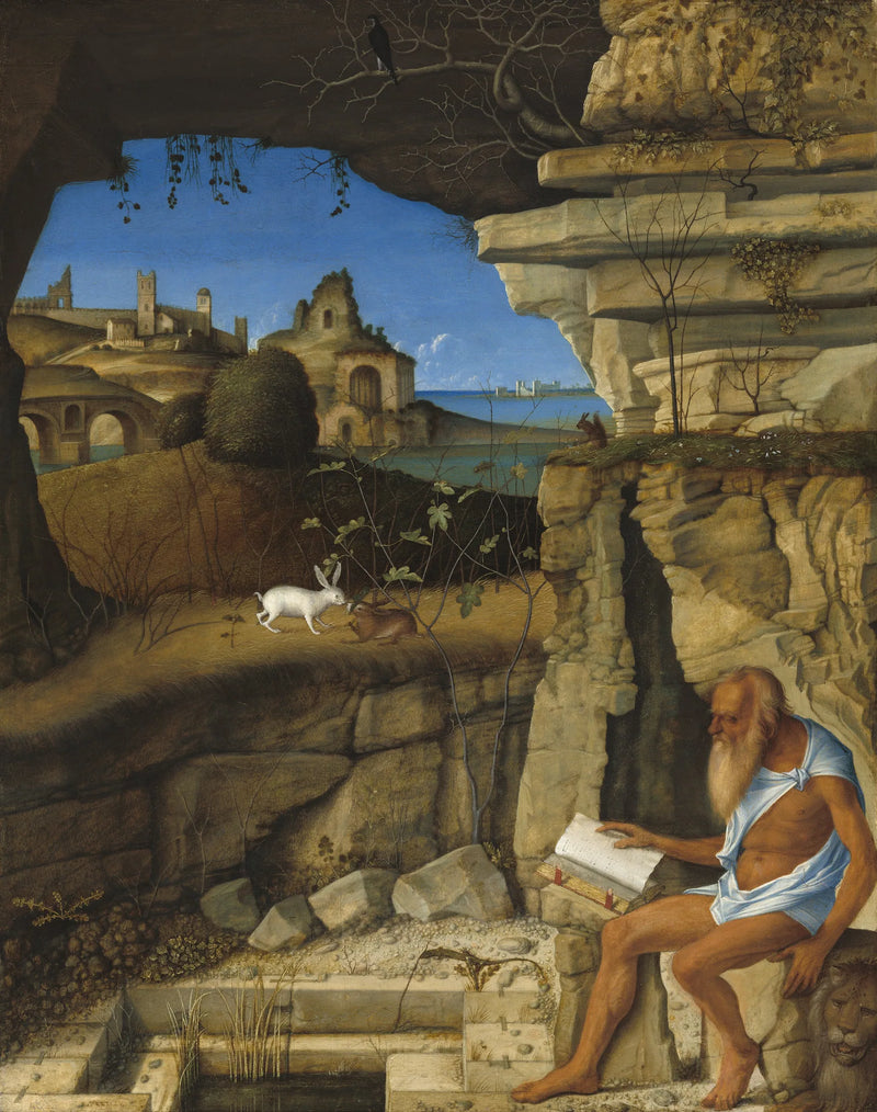 San Jerónimo leyendo en el campo - Giovanni Bellini