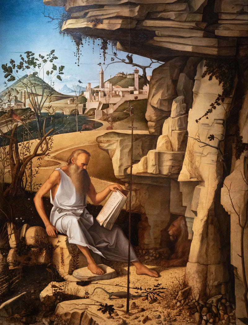 San Jerónimo leyendo en el desierto - Giovanni Bellini