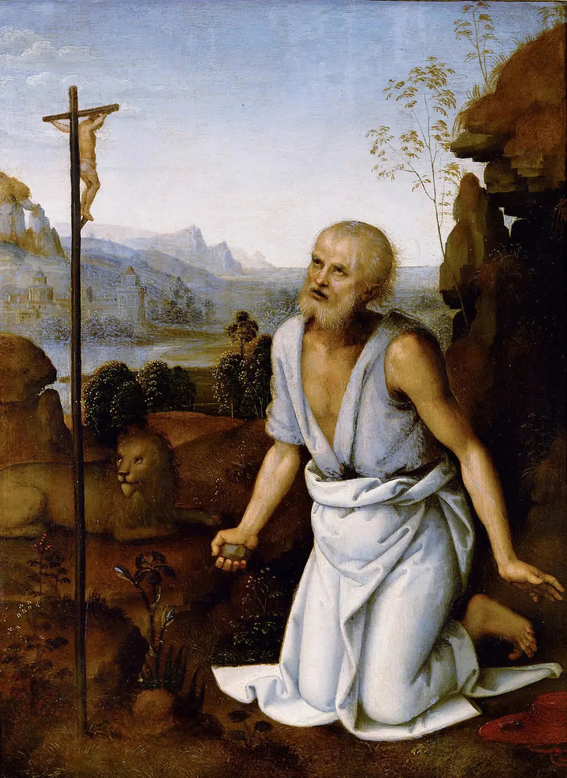 San Jerónimo penitente - Pietro Perugino