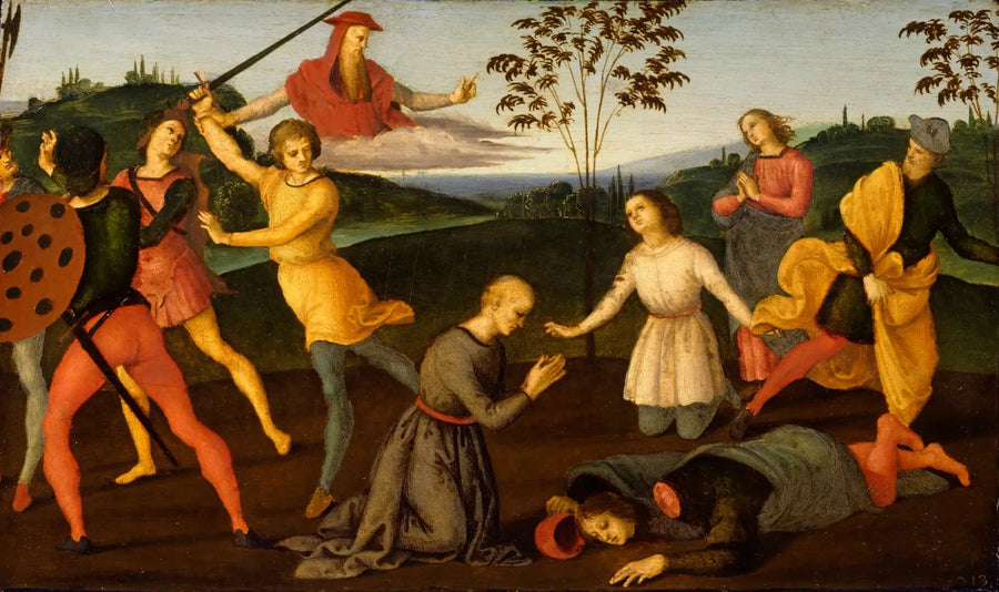 San Jerónimo castigando al hereje Sabiniano - Rafael Sanzio