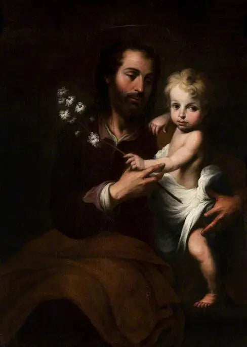 San José con el Niño Jesús - Bartolomé Esteban Murillo
