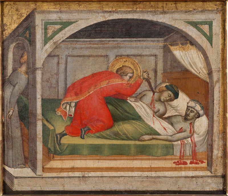 San Julián asesina a sus padres - Spinello Aretino
