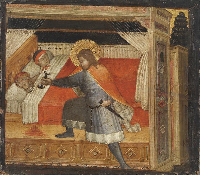 San Julián matando a sus padres - Agnolo Gaddi