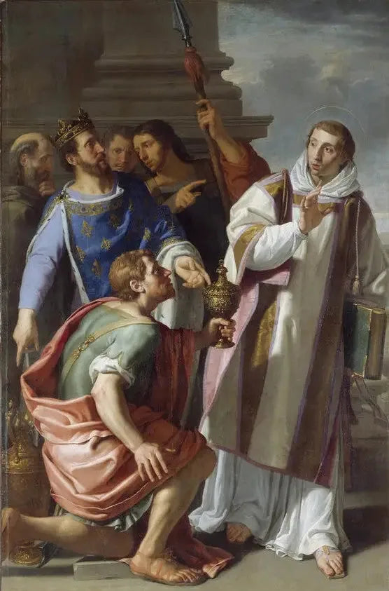 San Leonard rechazando las presentes del rey Clodoveo - Philippe de Champaigne