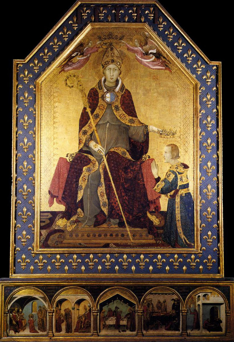 San Luis de Toulouse coronando a Roberto de Anjou - Simone Martini