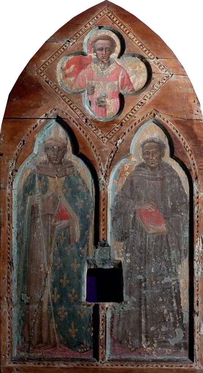 San Luis de Toulouse y san Antonio de Padua con san Esteban - Spinello Aretino