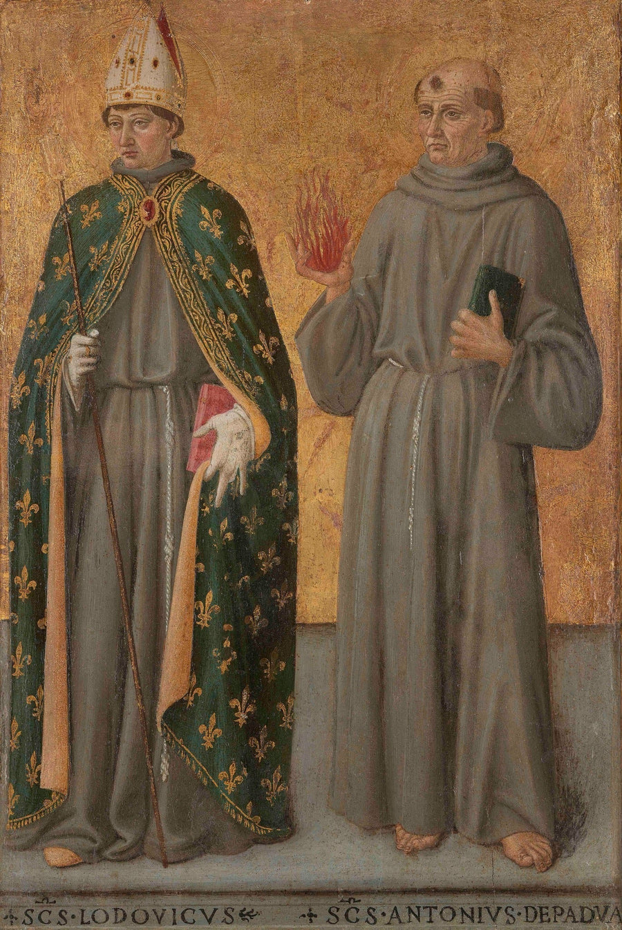 San Luis de Toulouse y San Antonio de Padua - Cosimo Rosselli