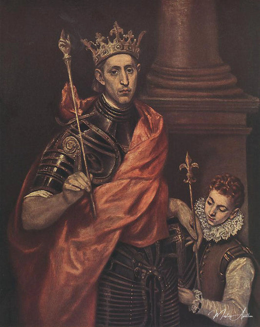 St. Louis King of France with a Page - El Greco - Reproductions de tableaux et peintures haut de gamme