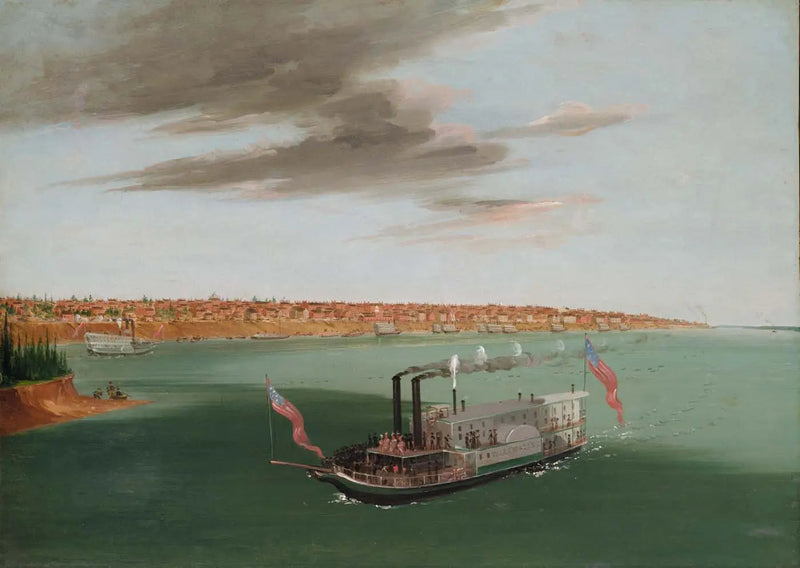 San Luis visto desde el río abajo - George Catlin