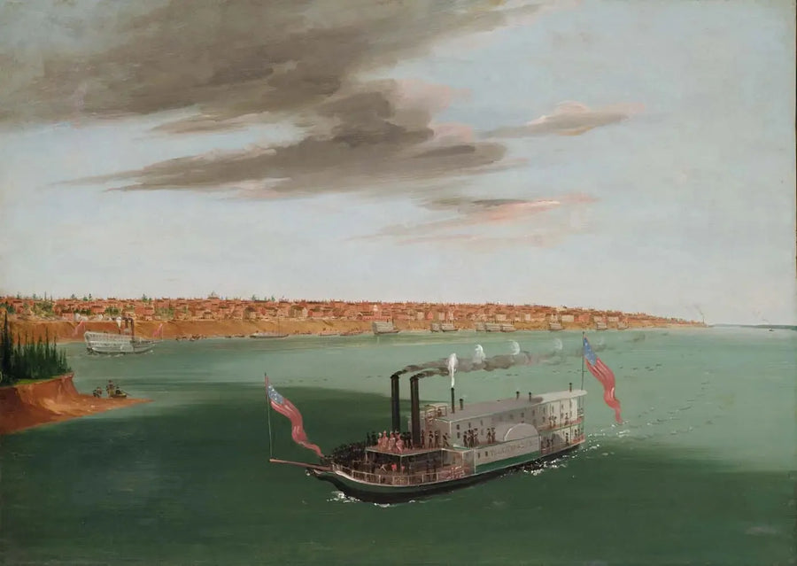 San Luis visto desde el río abajo - George Catlin