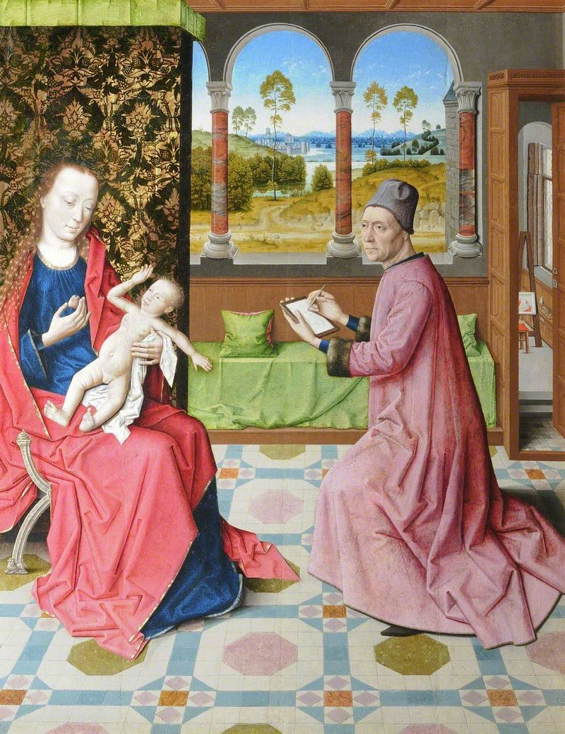San Lucas ilustrando a la Virgen - Dirk Bouts