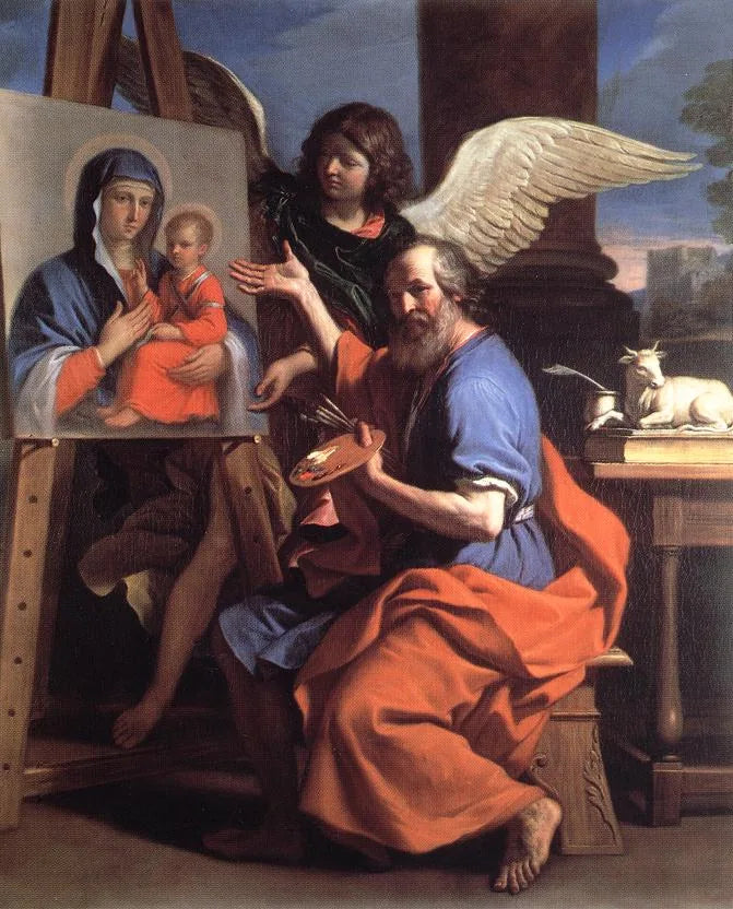 San Lucas mostrando un cuadro de la Virgen - Guercino