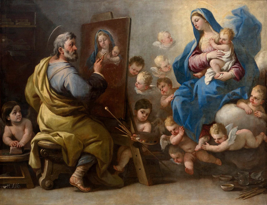 San Lucas pintando a la Virgen - Luca Giordano