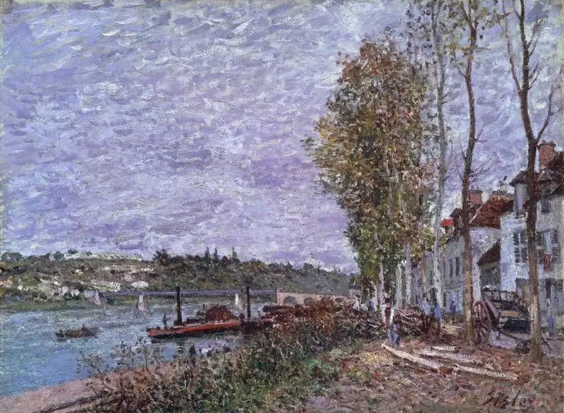 Saint-Mammès, tiempo gris - Alfred Sisley