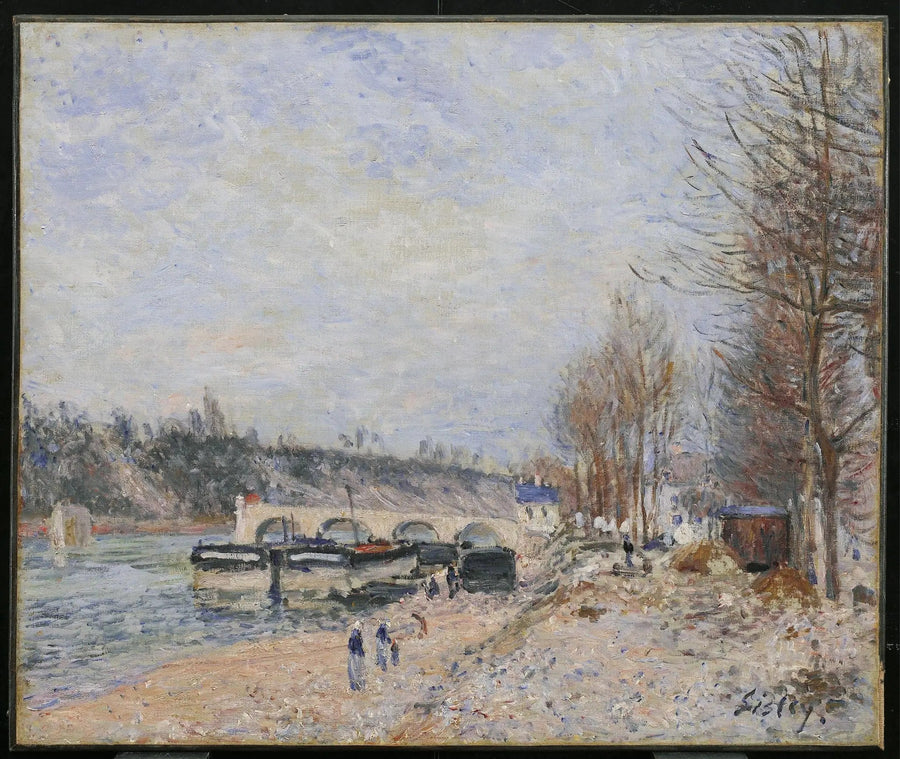 Saint-Mammès, tiempo gris - Alfred Sisley