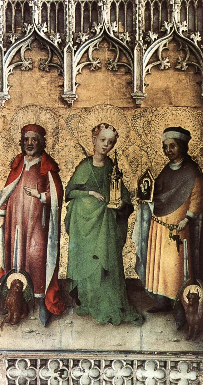 San Marcos, Santa Bárbara y San Lucas - Stefan Lochner