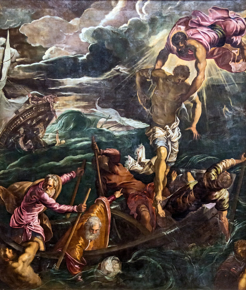 San Marcos salvando a un saraceno del naufragio - Jacopo Tintoretto