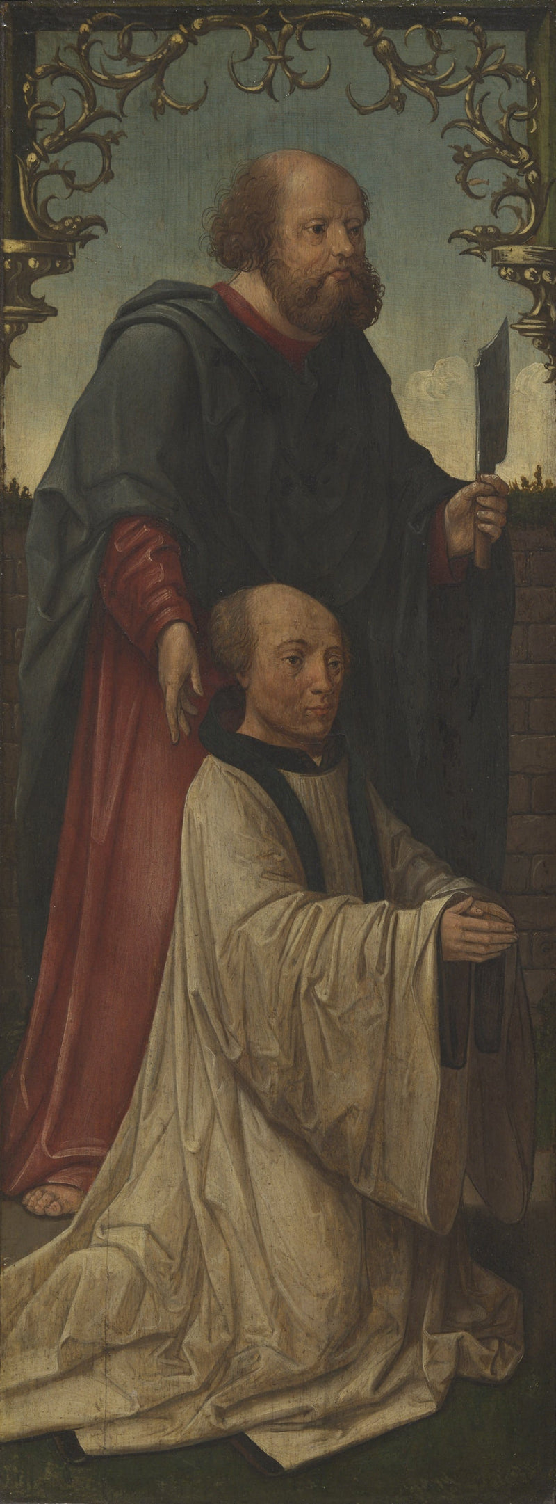 San Mateo (?) y un donante; San Andrés (en el reverso) - Jacob Cornelisz van Oostsanen