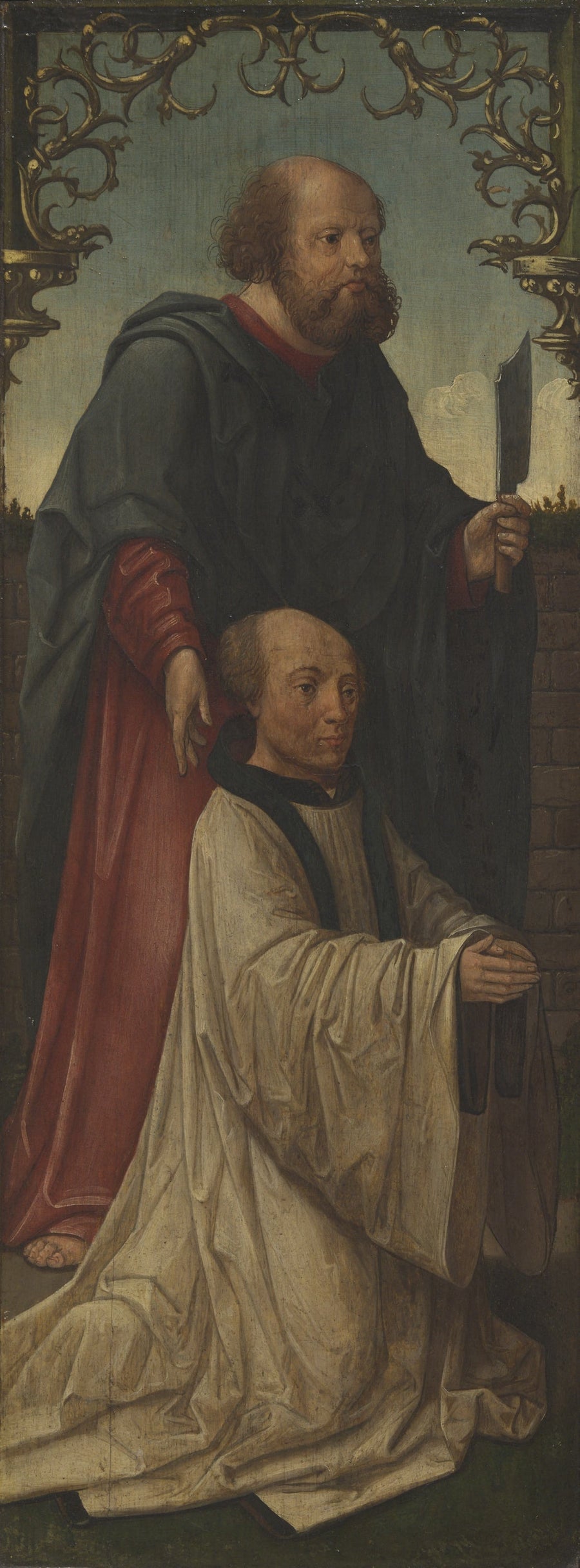 San Mateo (?) y un donante; San Andrés (en el reverso) - Jacob Cornelisz van Oostsanen