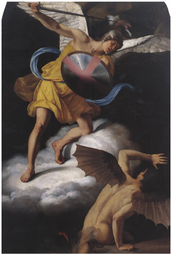 San Miguel y el Diablo - Orazio Gentileschi