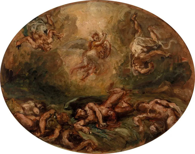 San Miguel vence al diablo - Eugène Delacroix