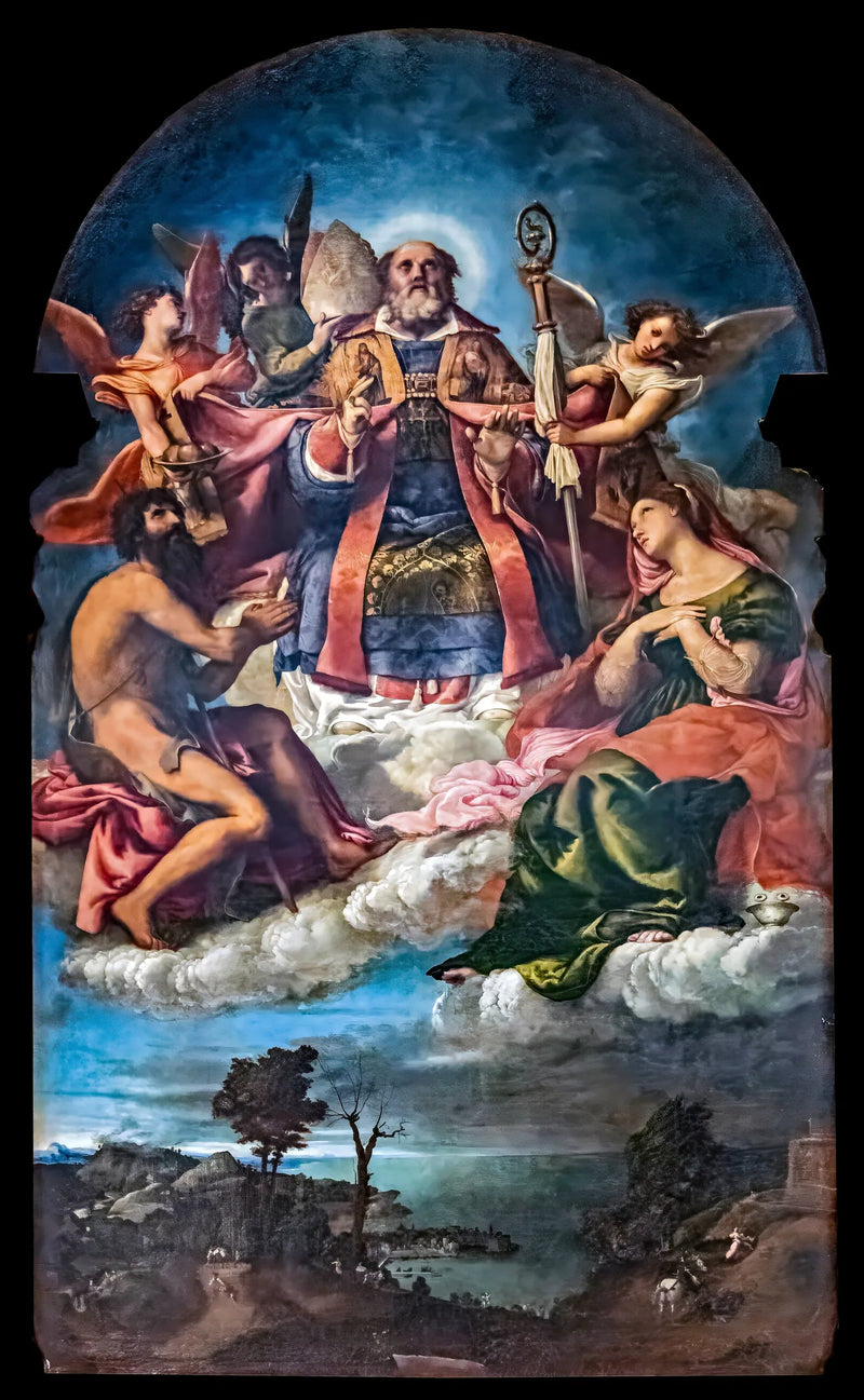 San Nicolás en gloria - Lorenzo Lotto