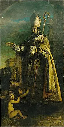 San Nicolás resucitando a los niños pequeños - Gustave Courbet