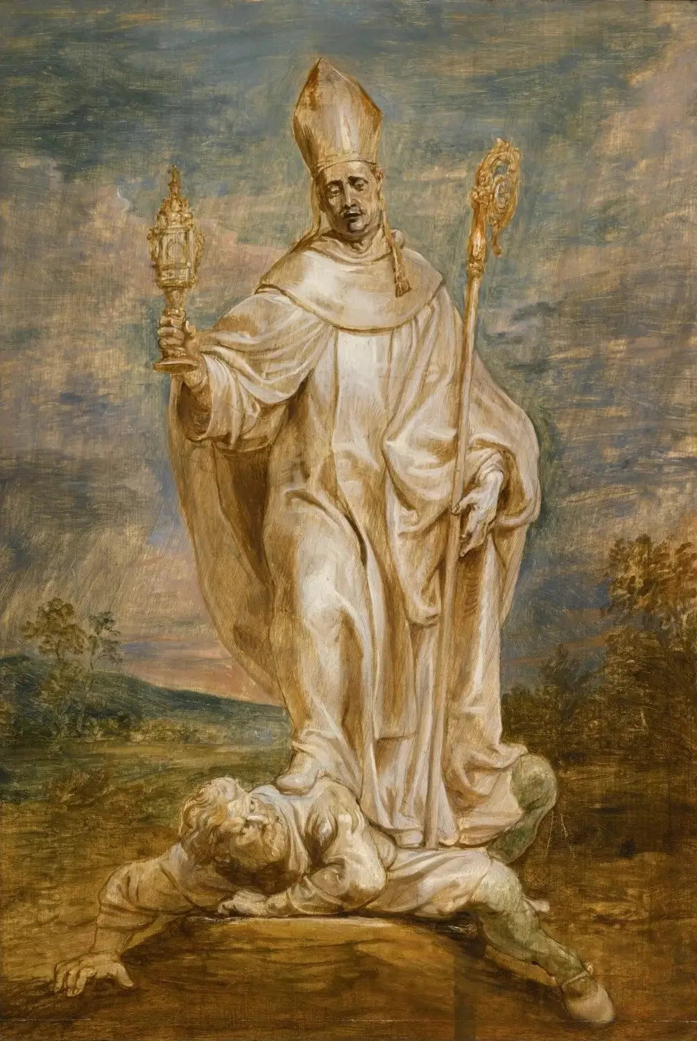 Saint Norbert vainquant Tanchelm - Peter Paul Rubens image 1 copie de tableau peinte à la main