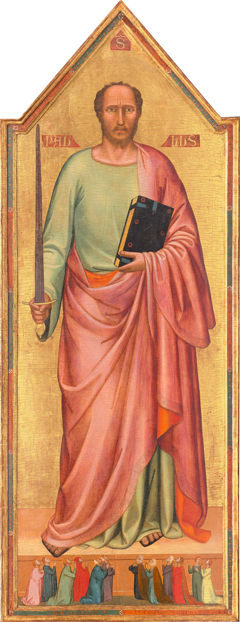 San Pablo y un grupo de fieles - Bernardo Daddi