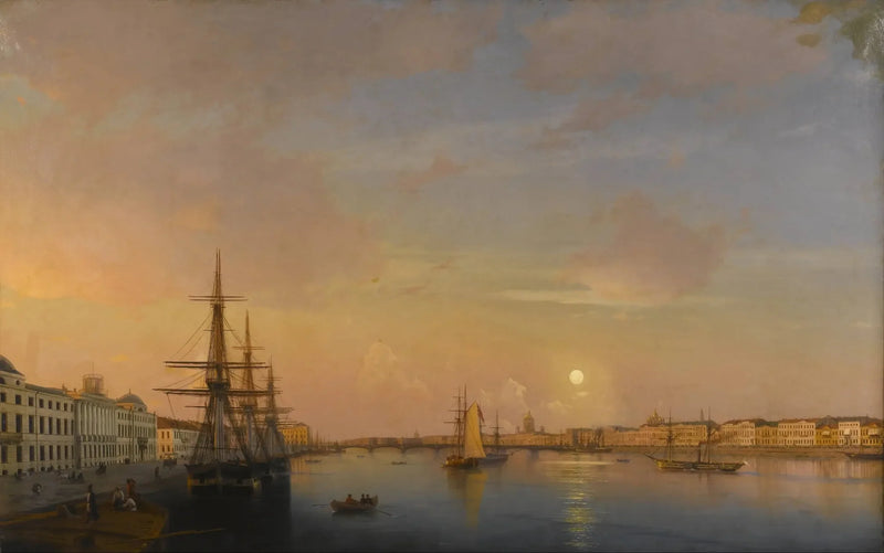 San Petersburgo - Galeón en los muelles - Iván Aivazovski
