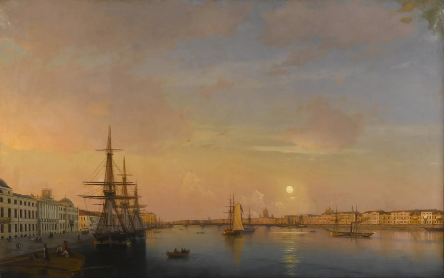 San Petersburgo - Galeón en los muelles - Iván Aivazovski