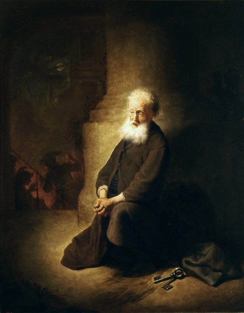 San Pedro de rodillas. - Rembrandt