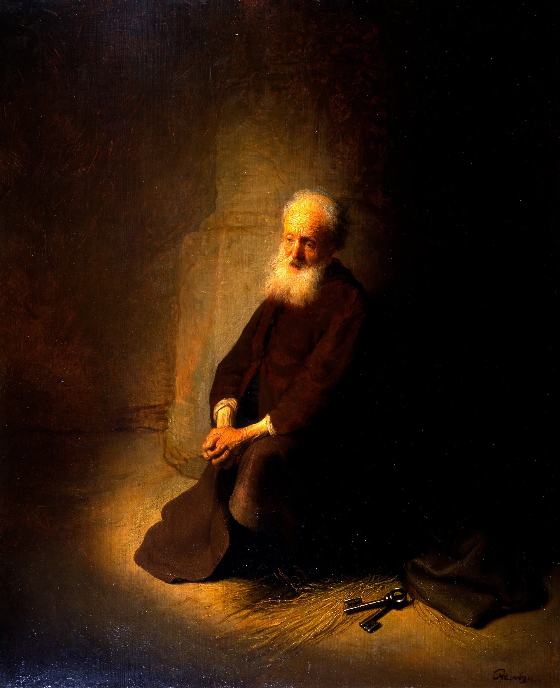 Saint Pierre en prison — Rembrandt, 1631, musée d’Israël à Jérusalem