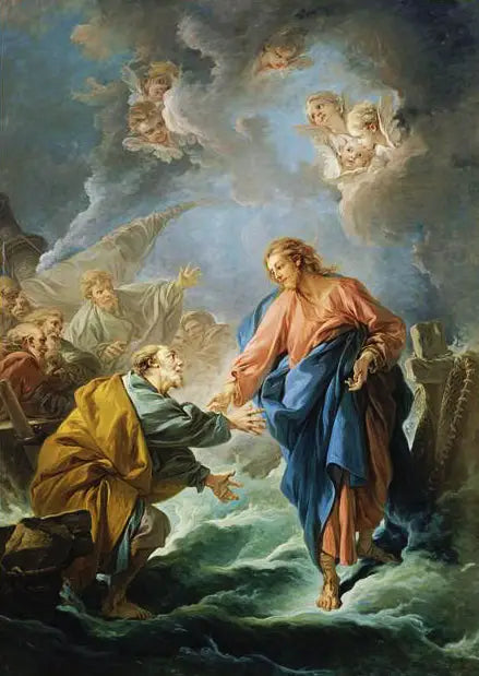 San Pedro caminando sobre las aguas - François Boucher