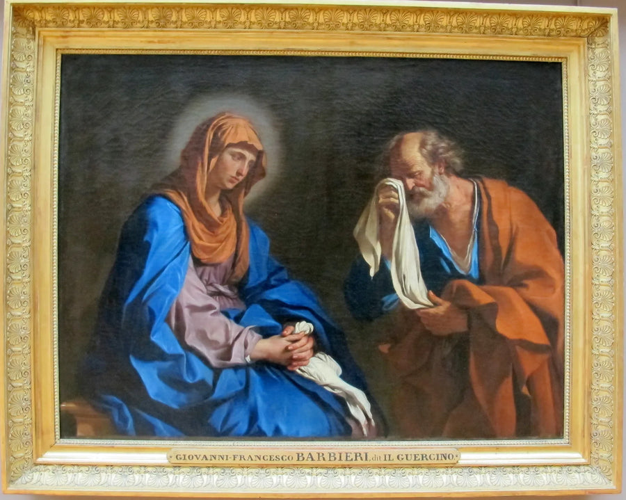San Pedro llorando frente a la Virgen - Guercino