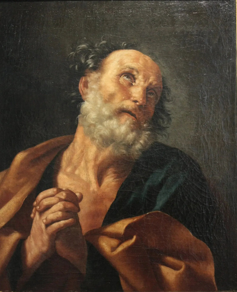San Pedro llorando por la traición del hijo - Guido Reni