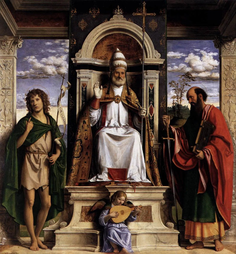 San Pedro en trono con los santos - Cima da Conegliano