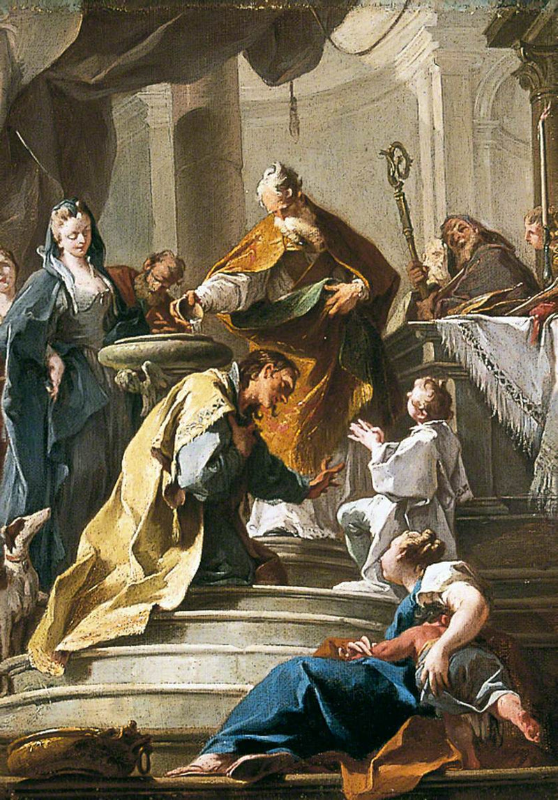 San Prosdocimo bautizando a san Daniel - Giovanni Battista Pittoni