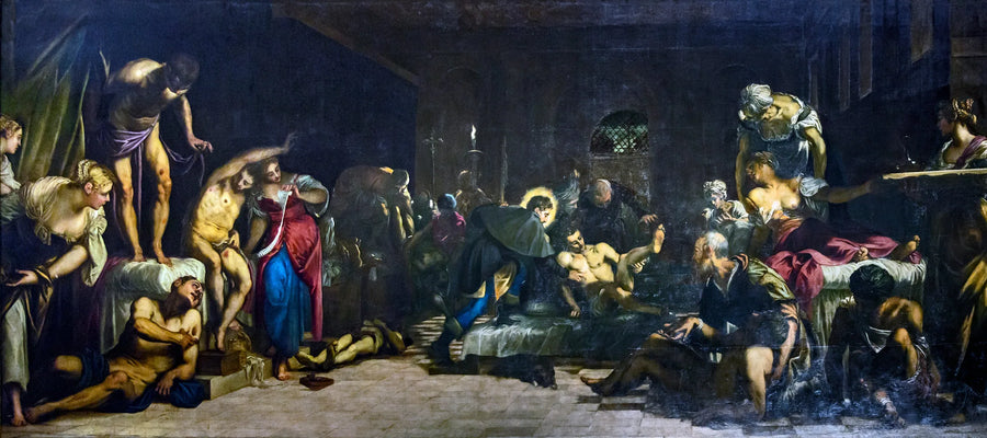 San Roque en el hospital - Jacopo Tintoretto