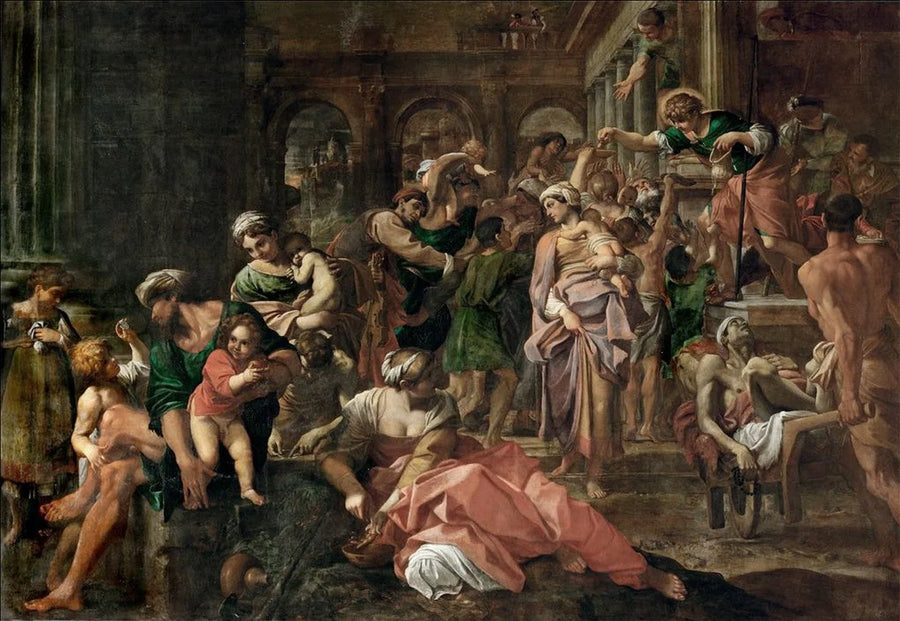 San Roque repartiendo limosna - Annibale Carracci