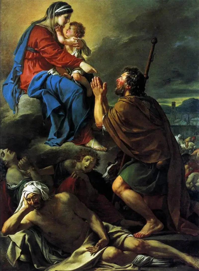 San Roque intercediendo ante la Virgen - Jacques-Louis David